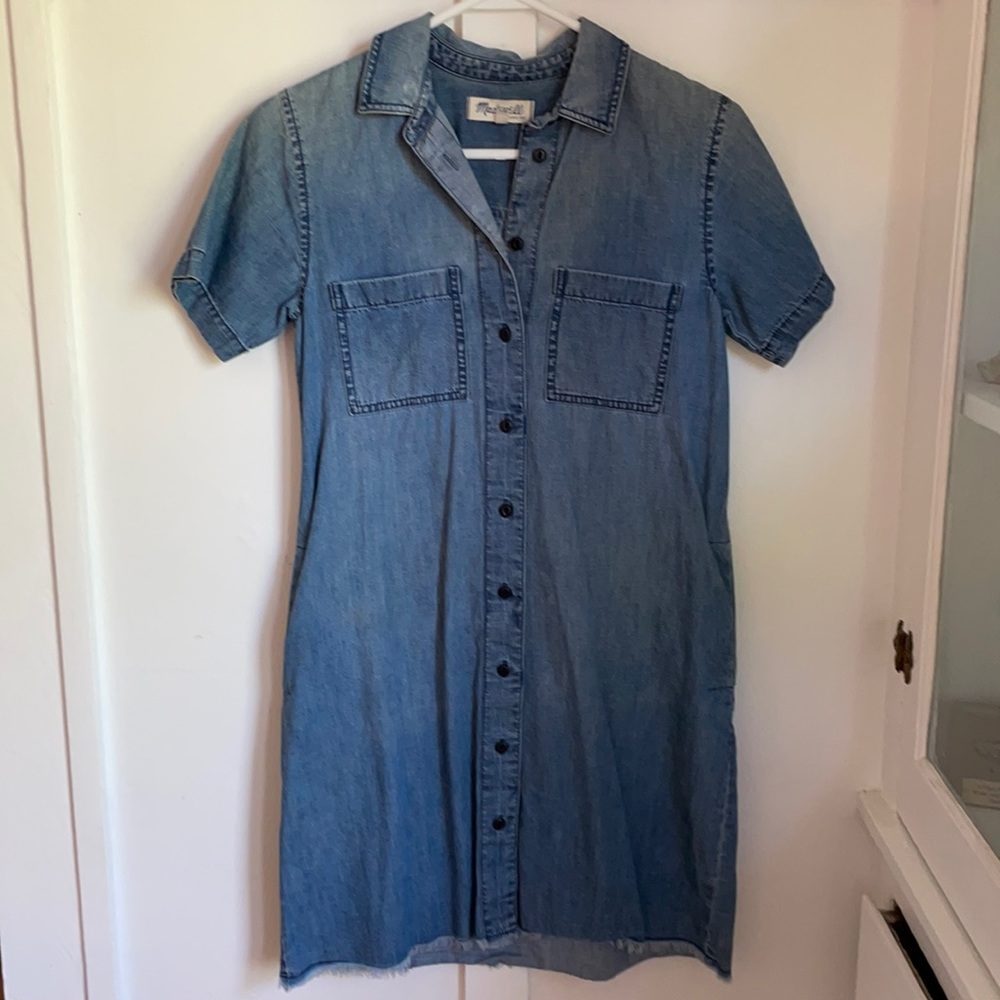 Madewell Chambray shirt dress Sz xs
